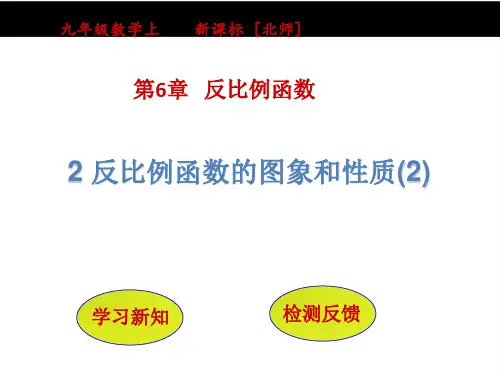 北师大版数学九年级上：6.2《反比例函数的图像与性质(2)》ppt课件