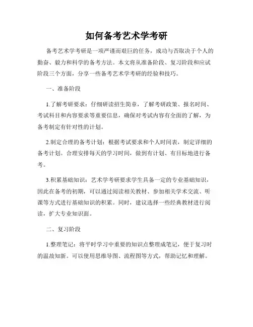 如何备考艺术学考研