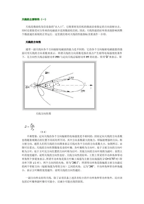 天线的主要特性