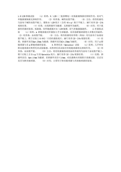 抑菌试验