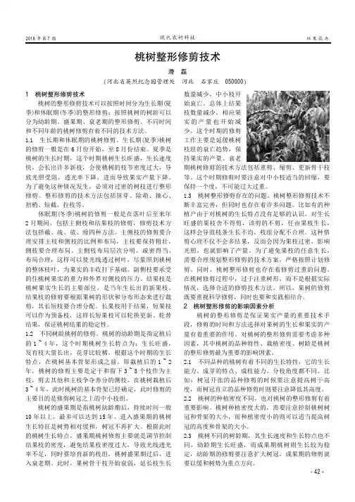 桃树整形修剪技术