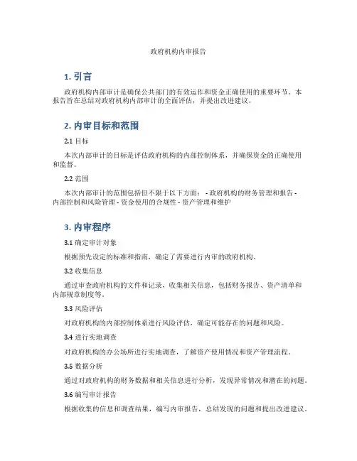 政府机构内审报告