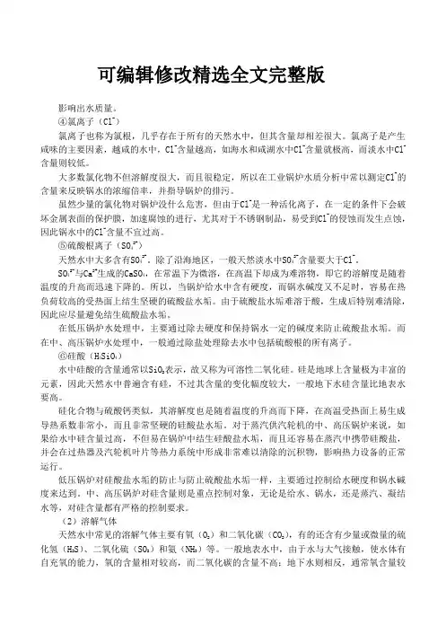 【可编辑全文】工业锅炉水处理技术-9