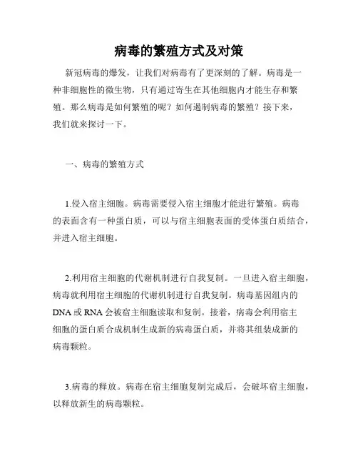 病毒的繁殖方式及对策