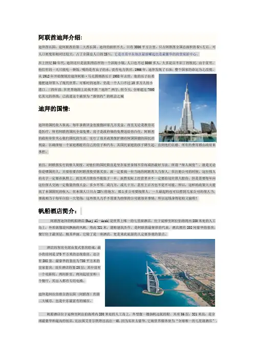 阿联酋迪拜简介