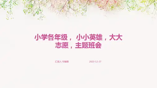 小学各年级, 小小英雄,大大志愿,主题班会ppt (2)