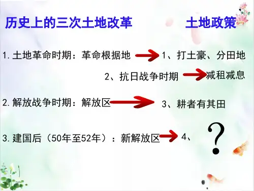 人教部编版《土地改革》ppt经典课件