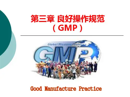 食品安全控制技术课件 第3章 良好操作规范GMP
