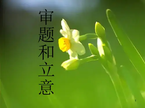 中考作文复习《审题和立意》课件