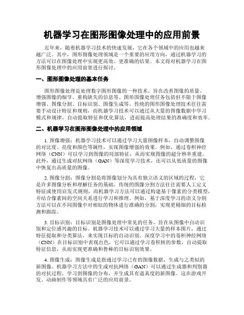 机器学习在图形图像处理中的应用前景
