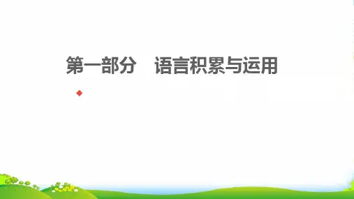 2022中考语文第一部分语言积累与运用专题训练二词语的理解与运用练本课件