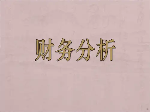 现金流量表分析ppt课件