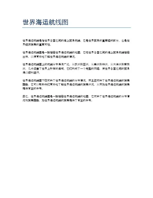 世界海运航线图