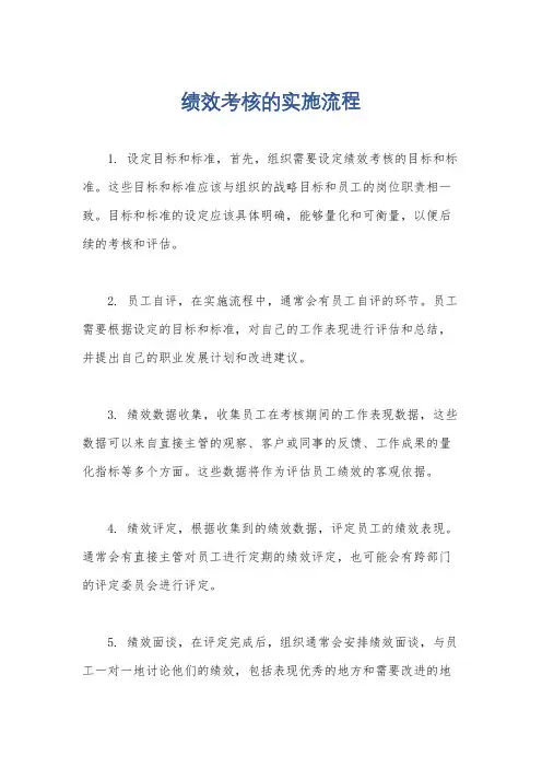 绩效考核的实施流程