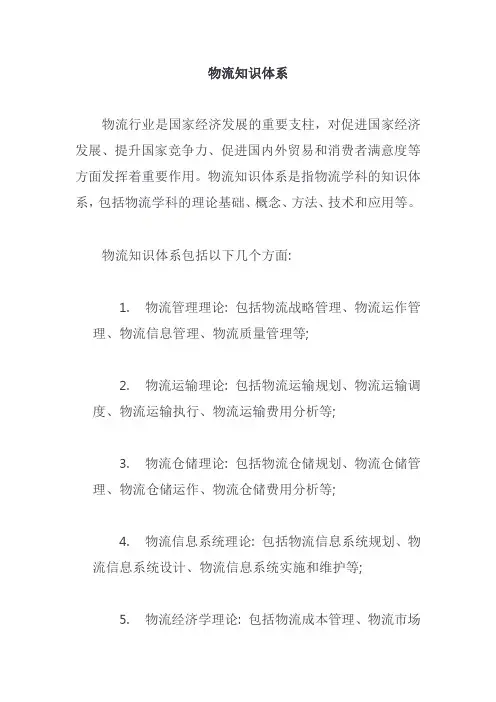物流知识体系