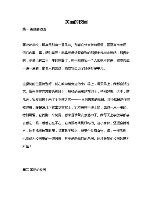 作文《美丽的校园》