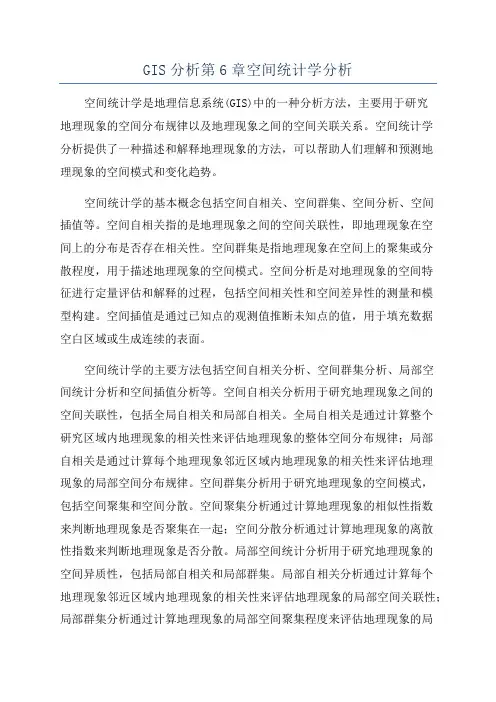 GIS分析第6章空间统计学分析