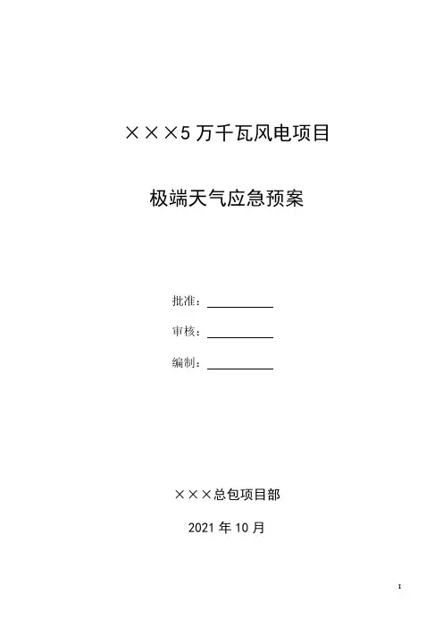 风电项目极端天气专项应急预案