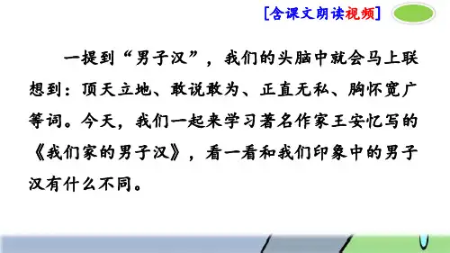 部编人教版四年级语文下册《我们家的男子汉》优秀课件(含视频)