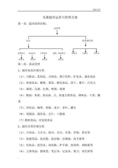 超市运营与管理方案
