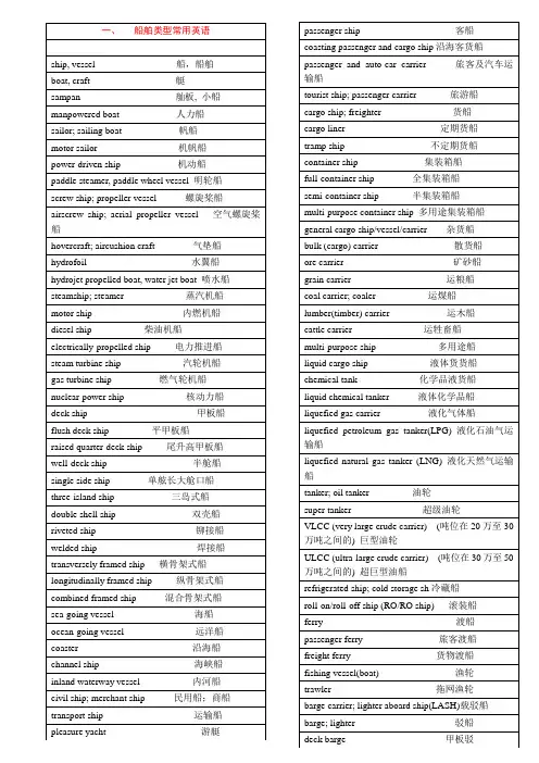船舶常用英语(一)