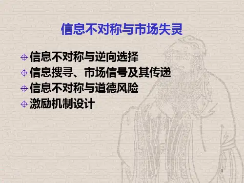 信息不对称与市场失灵PPT课件