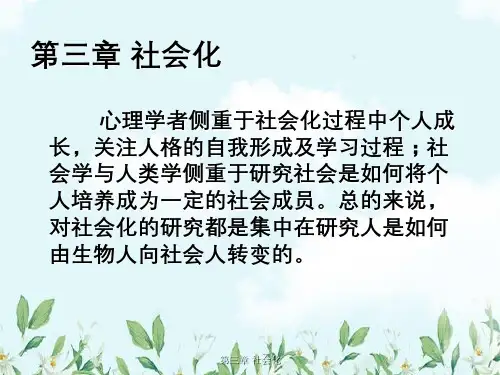 第三章 社会化