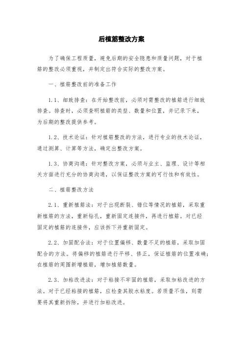 后植筋整改方案