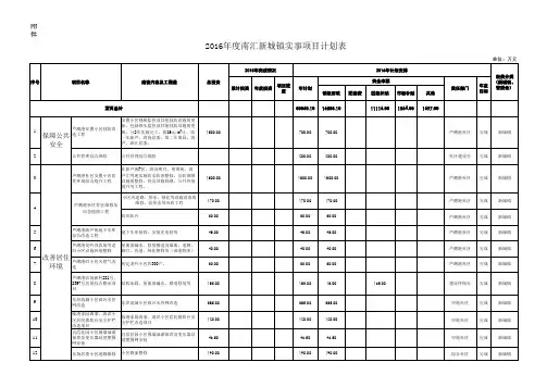 2016年实事项目新增