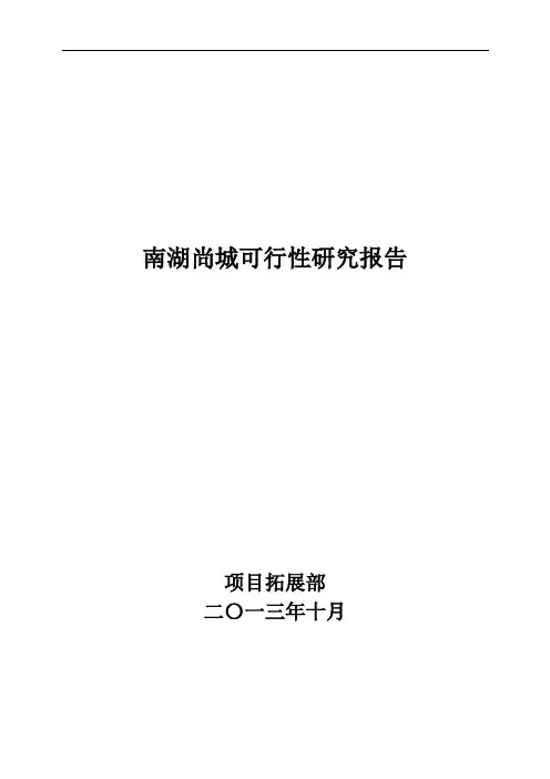 南湖尚城可行性分析