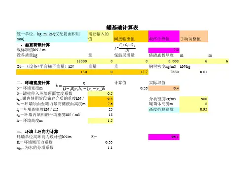 罐基础计算表0