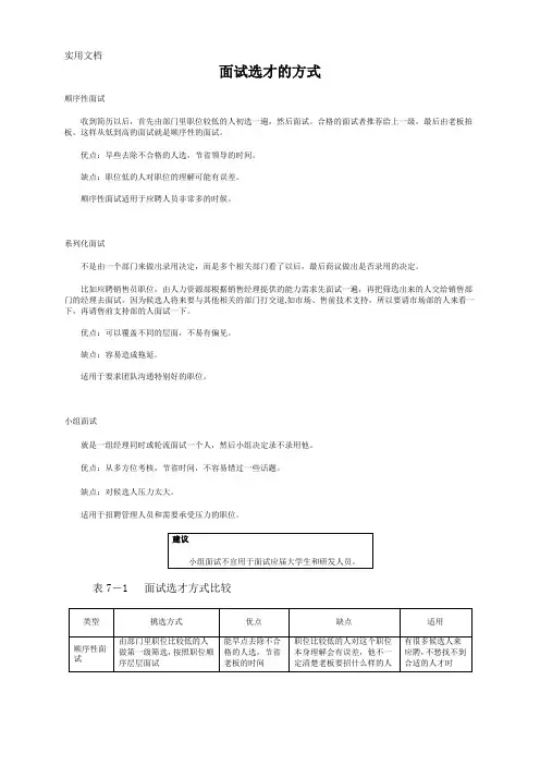 人力资源-面试技巧模板