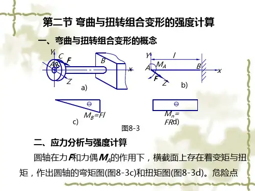 弯曲与扭转组合变形的强度计算.