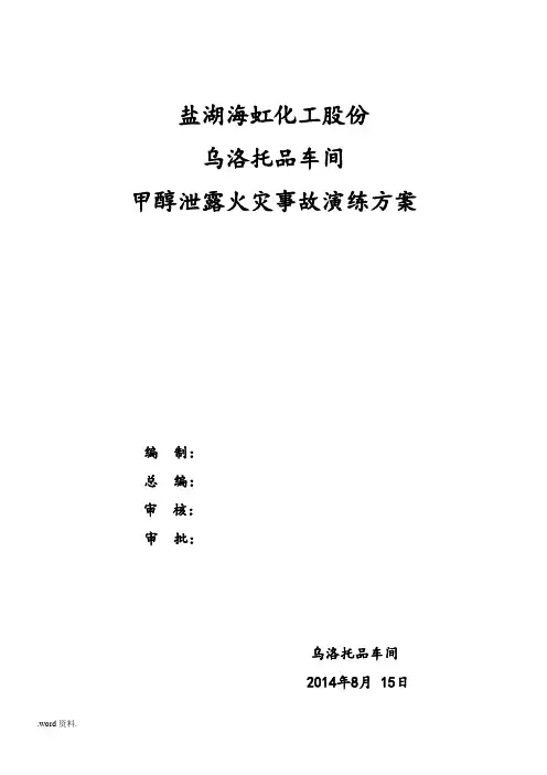甲泄露演练方案