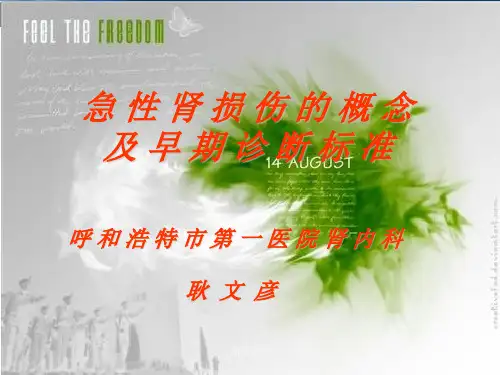 急性肾损伤的概念及早期诊断标准0125