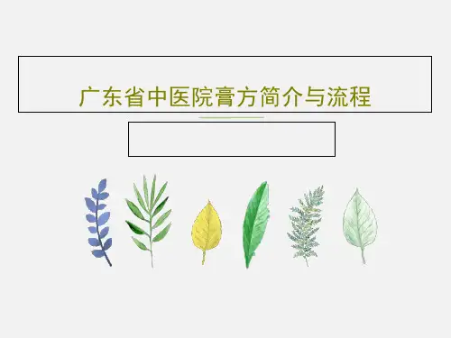 广东省中医院膏方简介与流程共33页文档