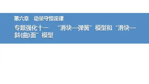 2025高考物理总复习“滑块—弹簧”模型和“滑块—斜(曲)面”模型