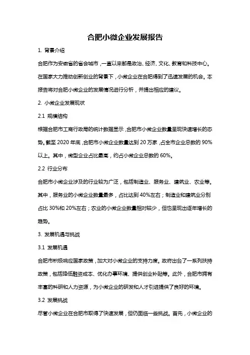 合肥小微企业发展报告