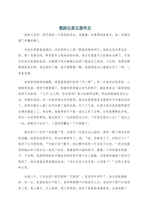 我的父亲父亲作文