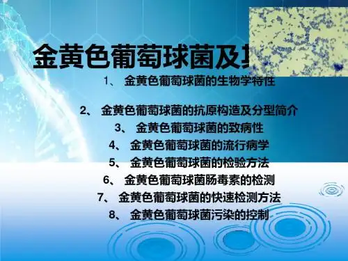 金黄色葡萄球菌及其检验课稿ppt课件