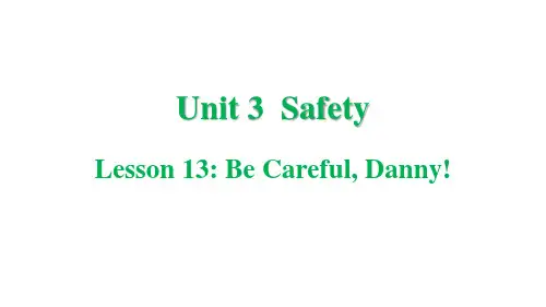 lesson 13 Be Careful,Danny!课件(共33张PPT) 冀教版英语九年级全册