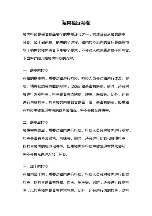 猪肉检疫流程