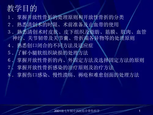 开放性骨折的处理原则课件(1)