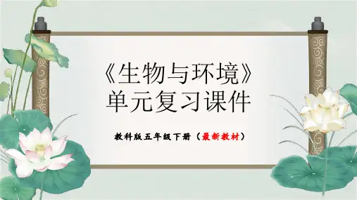 (新版)教科版五年级科学下册《期末复习课件》