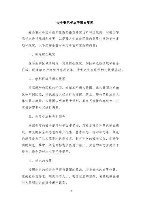 安全警示标志平面布置图