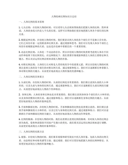 人物绘画比例知识点总结