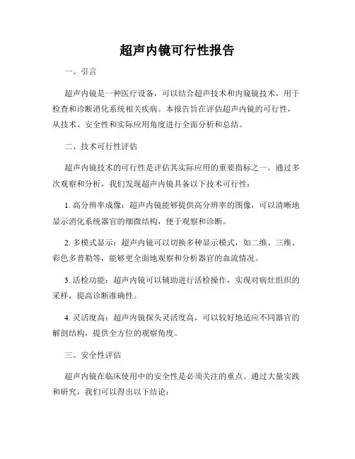 超声内镜可行性报告