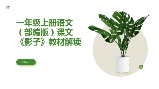 课文(二)5影子[教材解读]2023秋一年级上册语文(部编版)