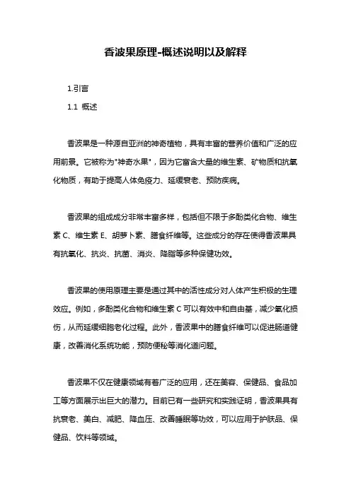 香波果原理-概述说明以及解释