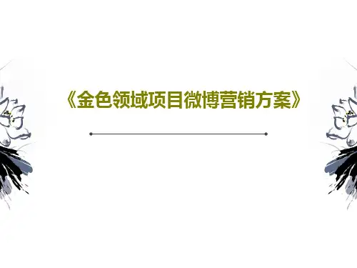 《金色领域项目微博营销方案》共63页PPT